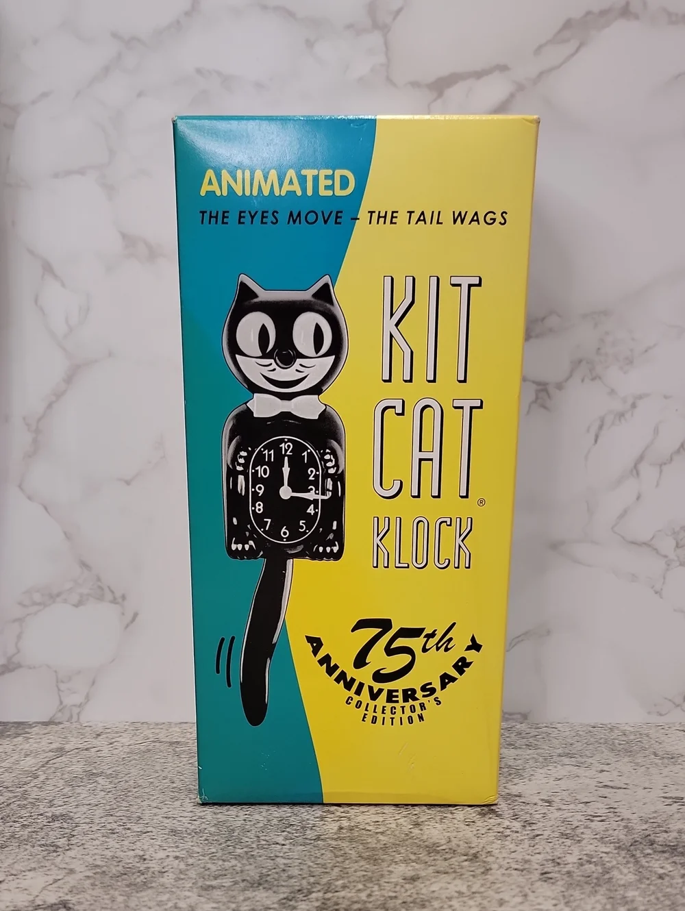 SUPER RARE 75th Anniversary Black Kit-Cat Klock Clock